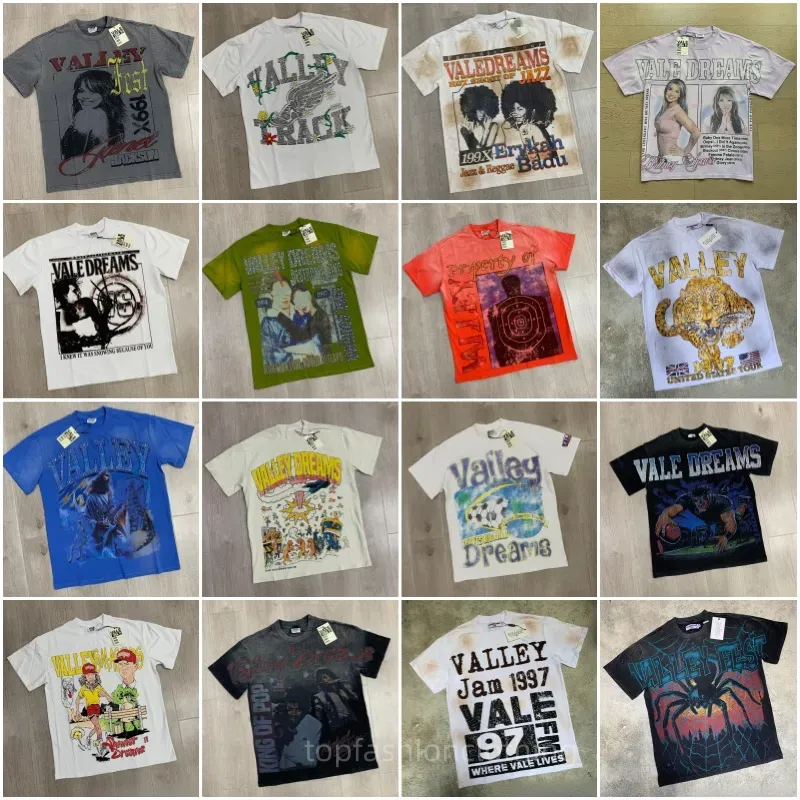 valley dreams Designer Mens T Shirts wishes Vintage hall Graphic Y2k Top Harajuku Dark Style Breathable Cotton Casual Tee Short wishes Sleeve Shirt