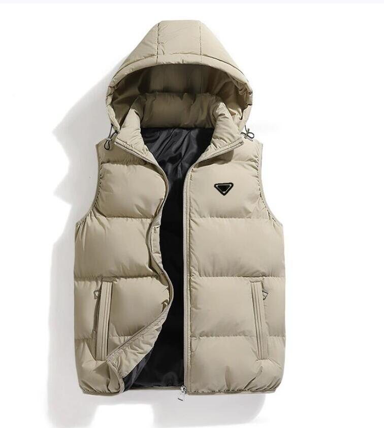 Winter Luxury Mens Designer cotton Puffer Vest Men women Waistcoat bodywarm Brand Logo Down Vests Woman Mans Women hooded Jacket Sleeveless Coat clo