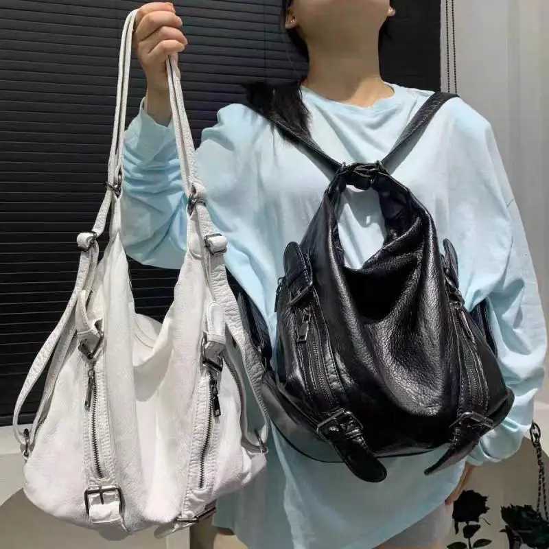 JIAERDI Hot Girls Black Y2k Backpack Women Moto Biker Pu Leather Backpacks Crossbody Bags Ladies Korean Style Mochila Aesthetic X260728