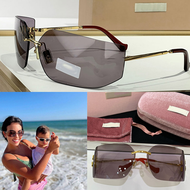Aube sunglasses SMU54Y Ultra light rimless style Metal sunglasses contemporary design Designer Women Classic Leisure Beach UVB protection