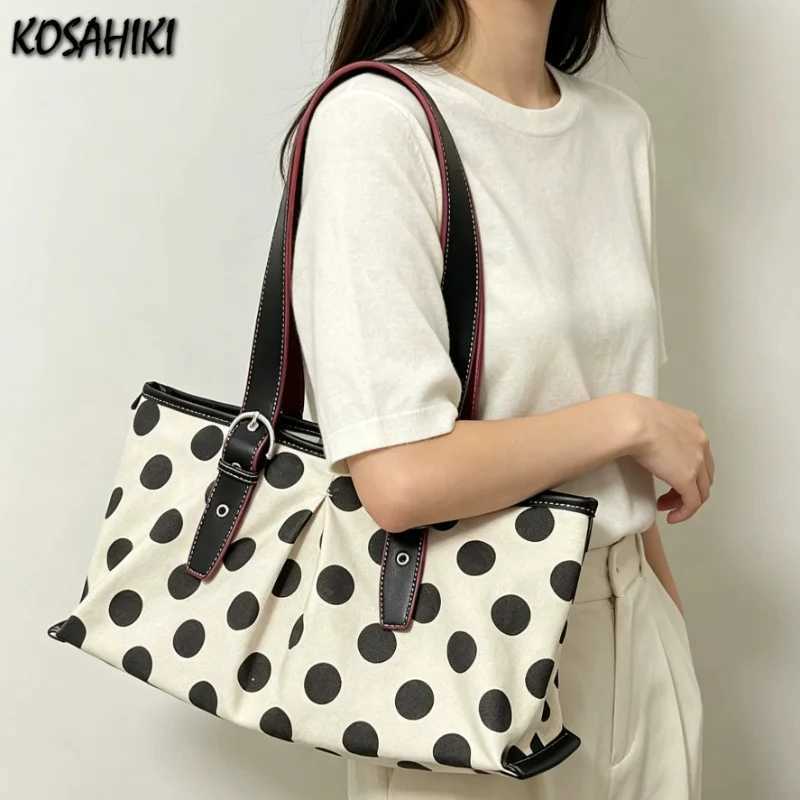 Vintage Simple Casual Shoulder Bags Office Lady Elegant All Match Handbags Korean Women Fashion Y2k Aesthetic Fairy Underarm Bag X260728