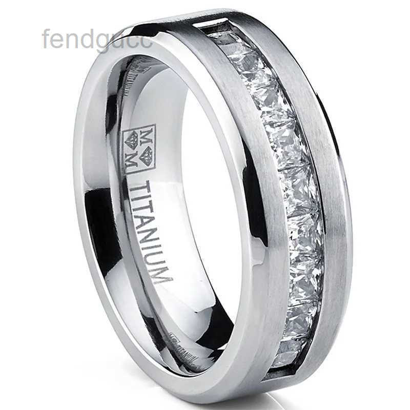2025 Hot Selling Silver Plated Stainless Steel Rings For Men Square Cubic Zircon Ring Jewelry Accessories Wholesale Size 7-13 Q260320