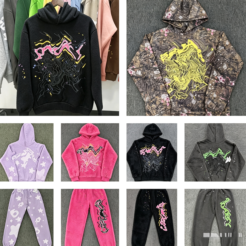 Designer Foam Print Mens Women Set Streetwear Sweatshirts For Tracksuit Pink Original Web Hoodie V2 Men Hoddie White Hoody Worldwide Classic Hoodies