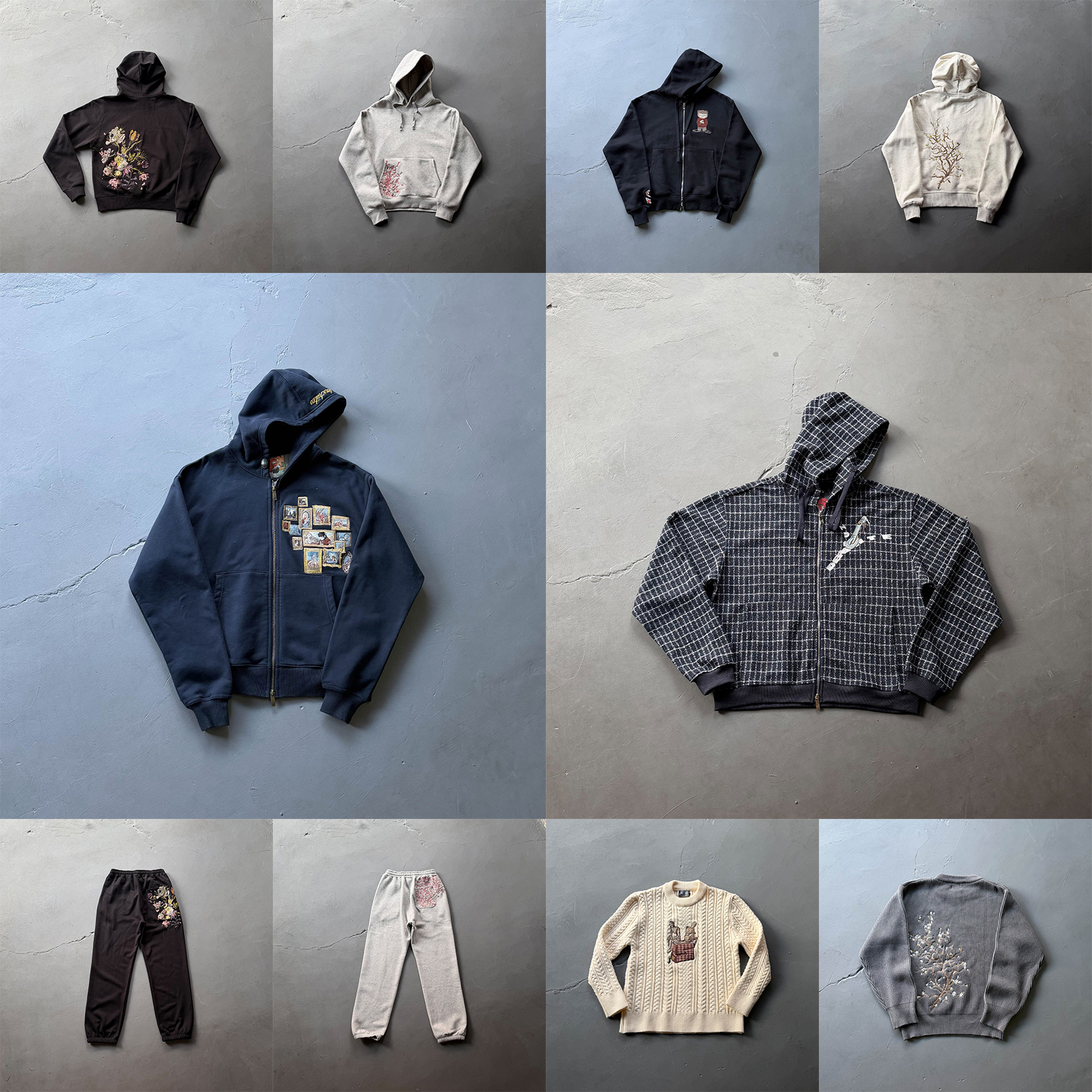 Designer Men's Hoodies Pattern Embroidery Zip up Hoodie Vintage Hip Hop Casual High Quality Jacket Sweater Men Streetwear