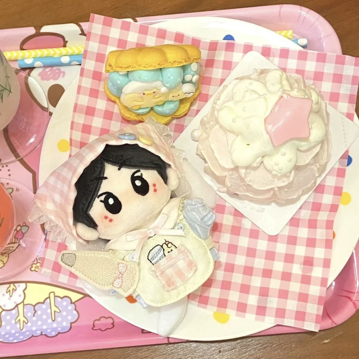 10cm vêtements "Little Rabbit Kitchen" poupée en coton nouvelle tenue de remplacement, ensemble mignon et très esthétique, en stock