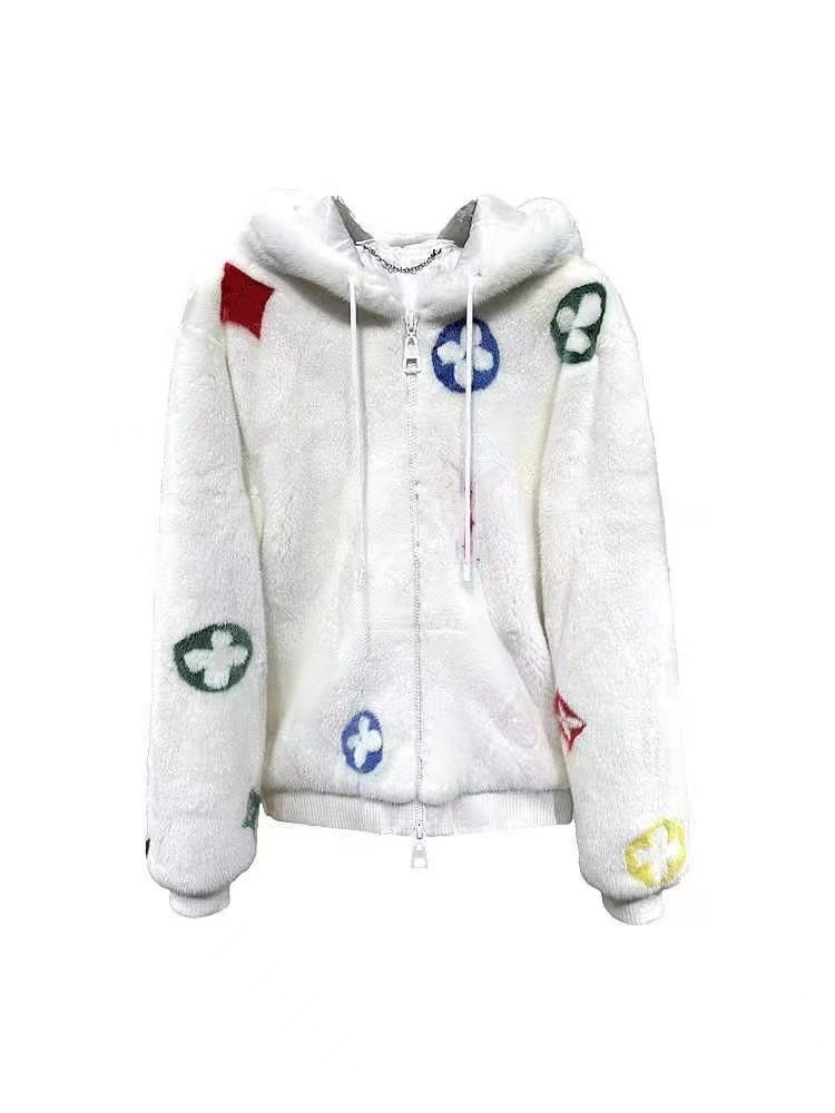Winter designer men's fur jacket fashion hooded thick down jacket men's and women's windbreaker jacket thick warm jacket mink zipper