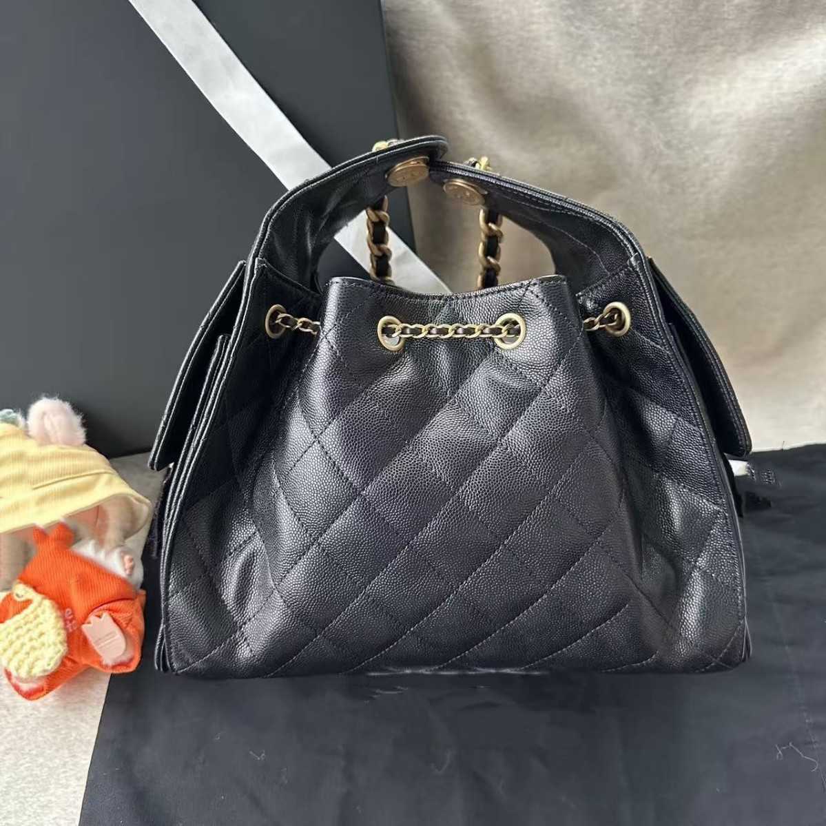 25 sac sac à bandoulière 26 Mini sac sous les bras sac femme en cuir Caviar chaîne bicolore daim T260728