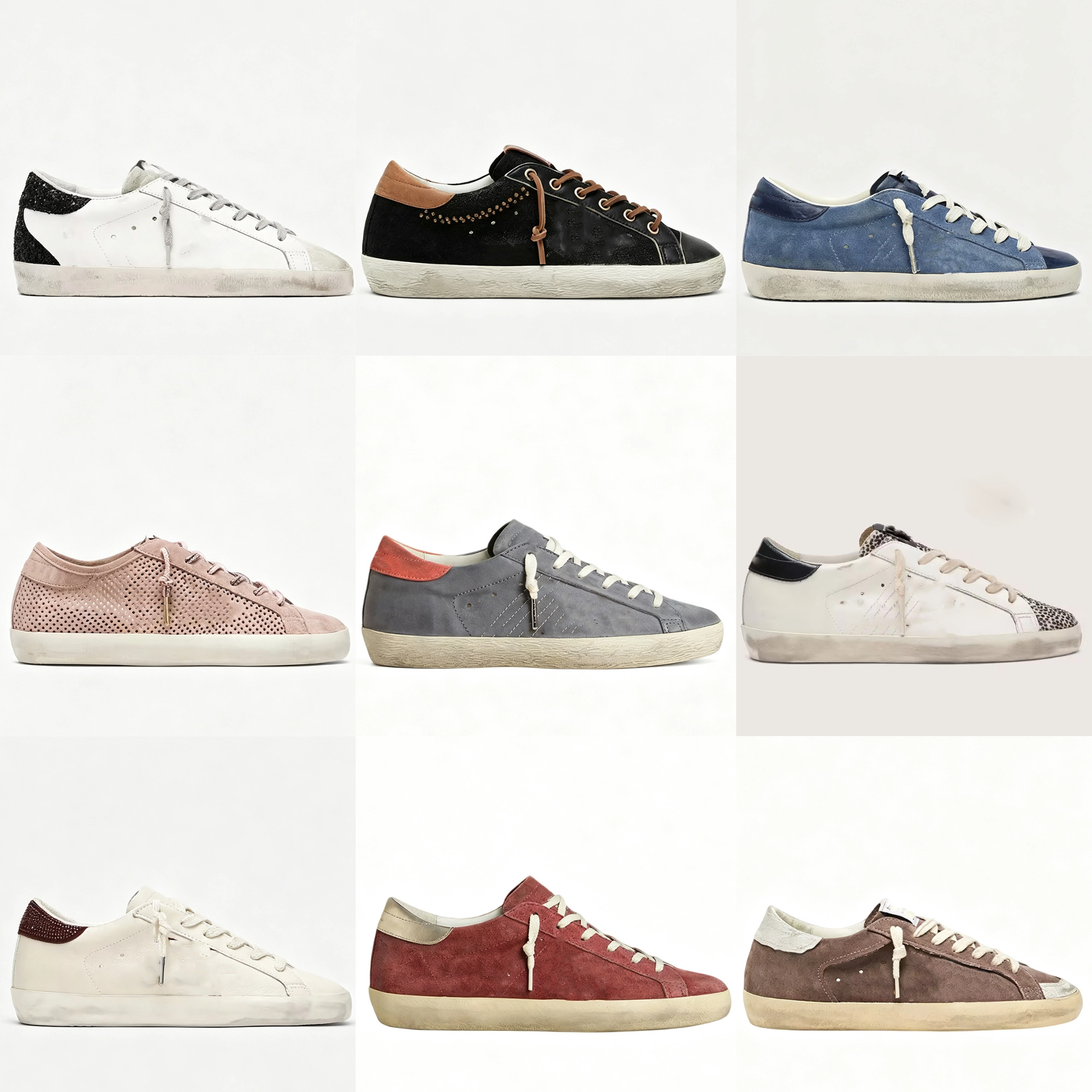 New Arrival Golden Sneaker Super Star Women Casual Shoes Classic White Do-old Dirty Designer Luxury High Top Men's Woman Star Sneaker