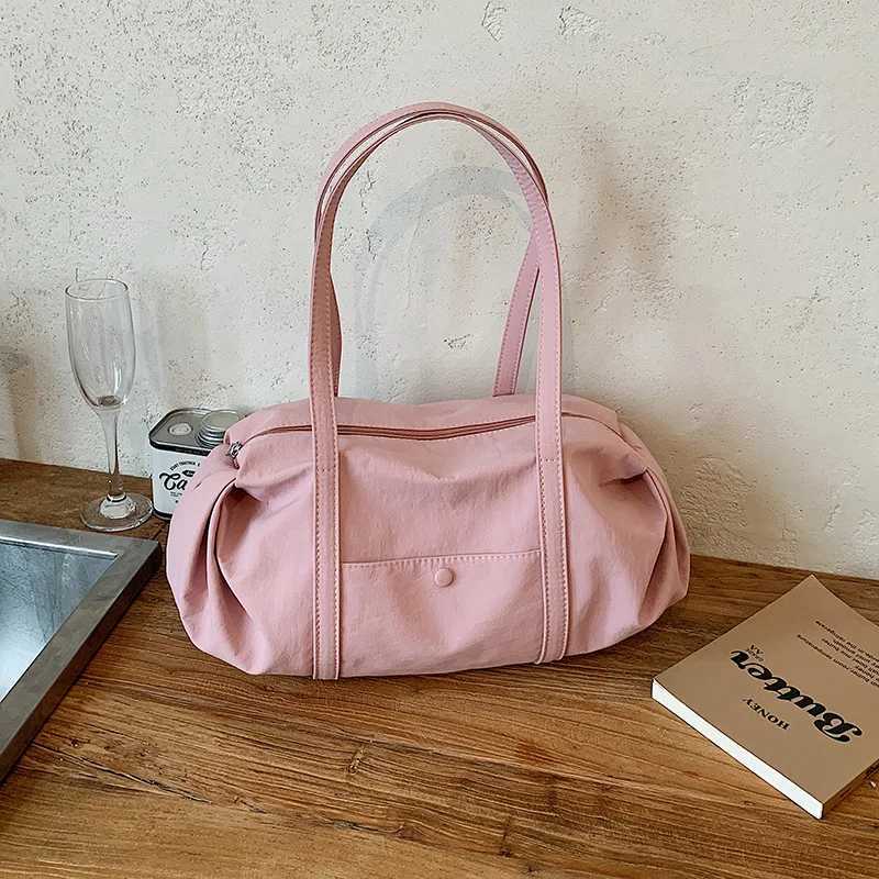 Korean Style Fashion Nylon Tote For Women Large Capacity Casual Simple Handbag New Lightweight Versatile Shoulder Bag X260728