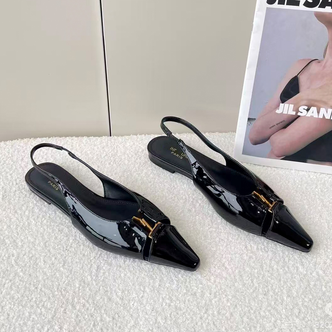 luxury Designer slider YSLYN Party Wedding 10a ballet flats sandal smooth leather women BABYLON dress shoe Summer travel sandal Sexy Date slippers s