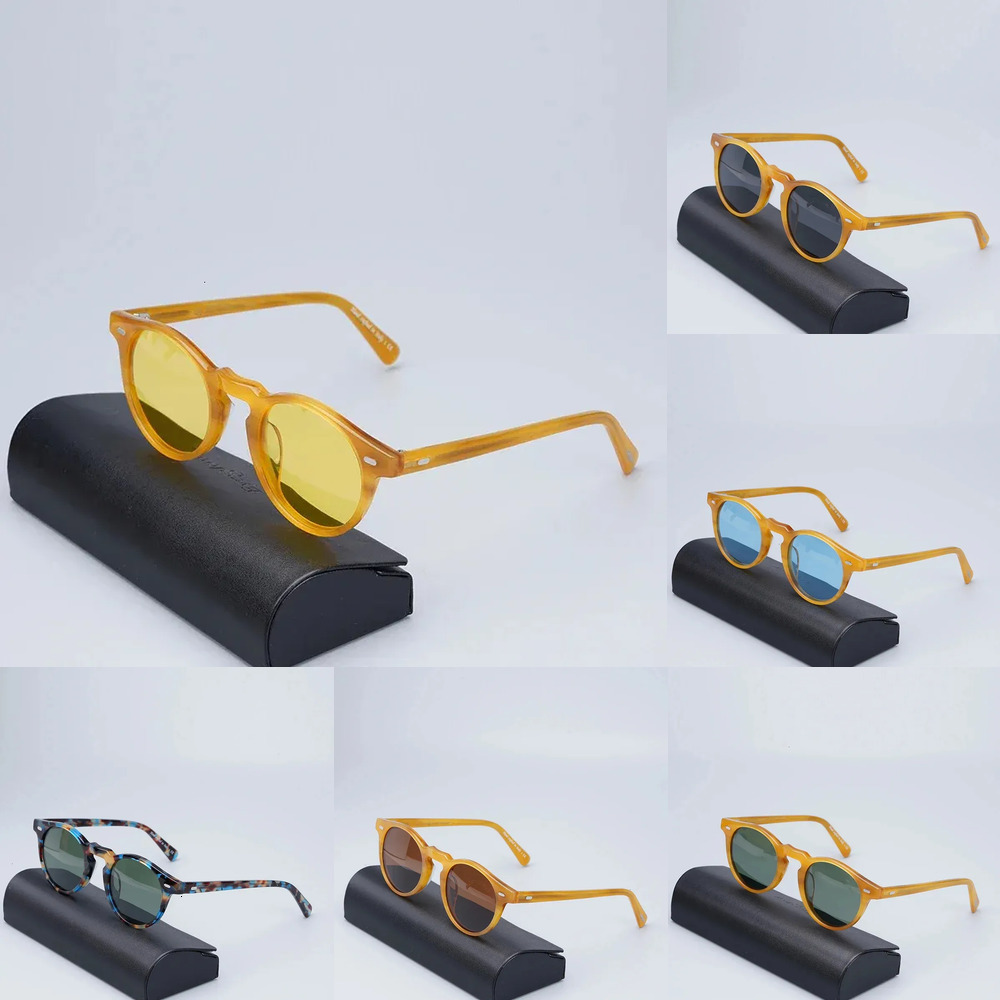 2026 10A Oliver People New Hot Sales Fashion High Quality Peck Sunglasses Women Acetate Retro Round Polarized Vintage Driving Glasses Shades d9c