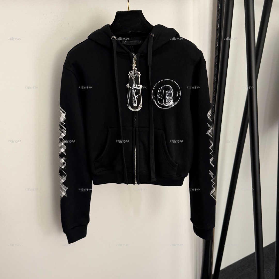 Brand Jackets Womens Hooded Coat Women Embroidery logo printing Casual Long Sleeve Loose Thickened jacket women designer clothes A397X08N108