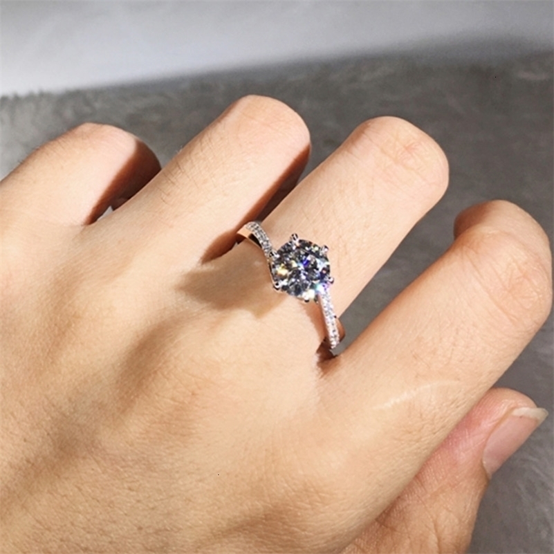 CAOSHI Delicate Lady Classic Wedding Bands 6 Claws n Engagement Ring Proposal Ceremony Accessories Jewelry 260724BJ