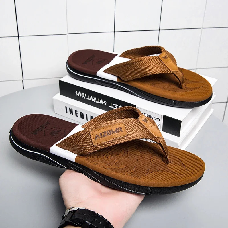Man House Flip Flops Summer Breathable Beach Shoes EVA Slippers Sandals Men y Flip Flops Soft Slippers Home Clogs Slides 260729BJ