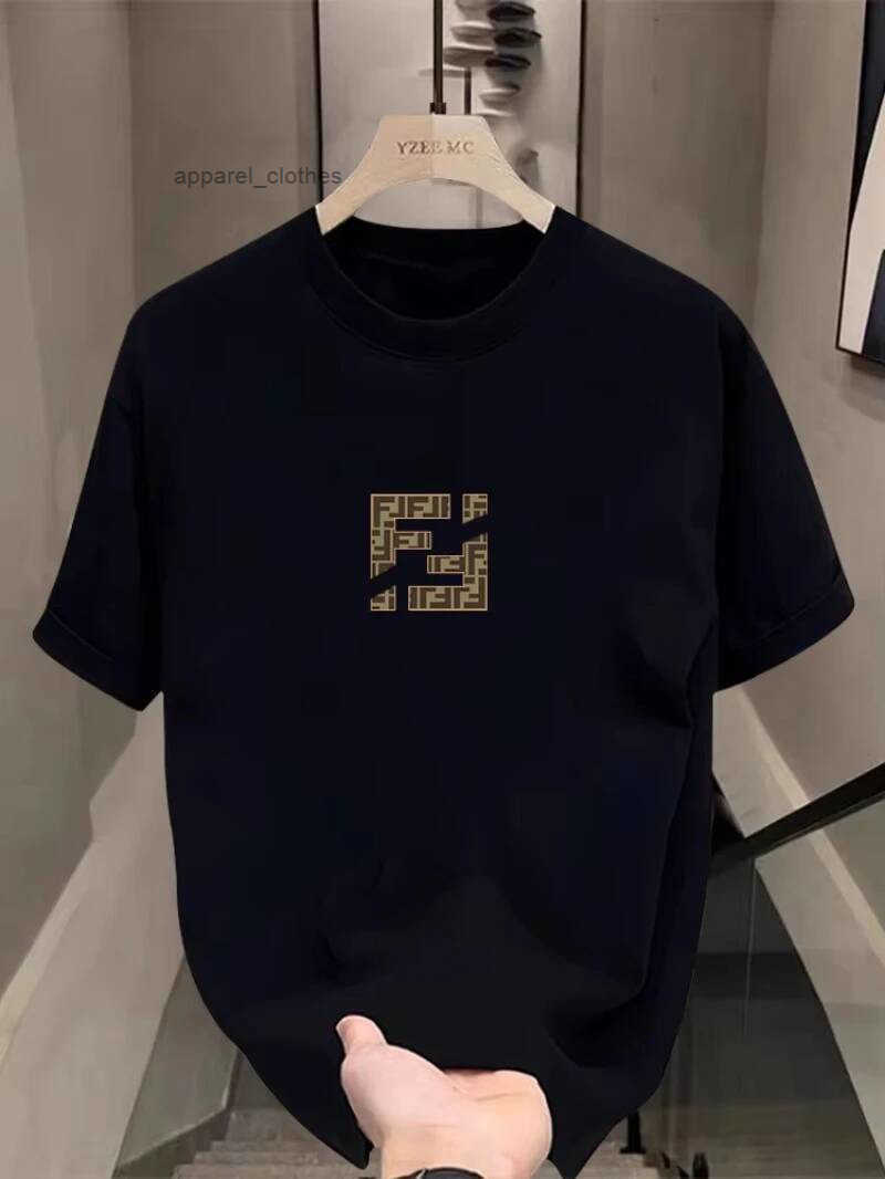 Spring Autumn F Family Trend Pattern Pure Cotton Men and Women Base Shirt Round Neck Short-sleeved T-shirt Lovers Print Tops