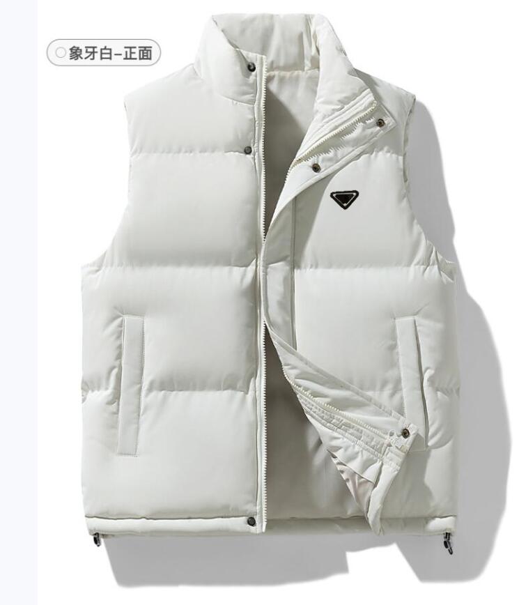 mens designer vest luxury Puffer Vest Men women black white color lapel Waistcoat warmbody Down cotton thicken warm Vests Women Jacket Sleeveless Co