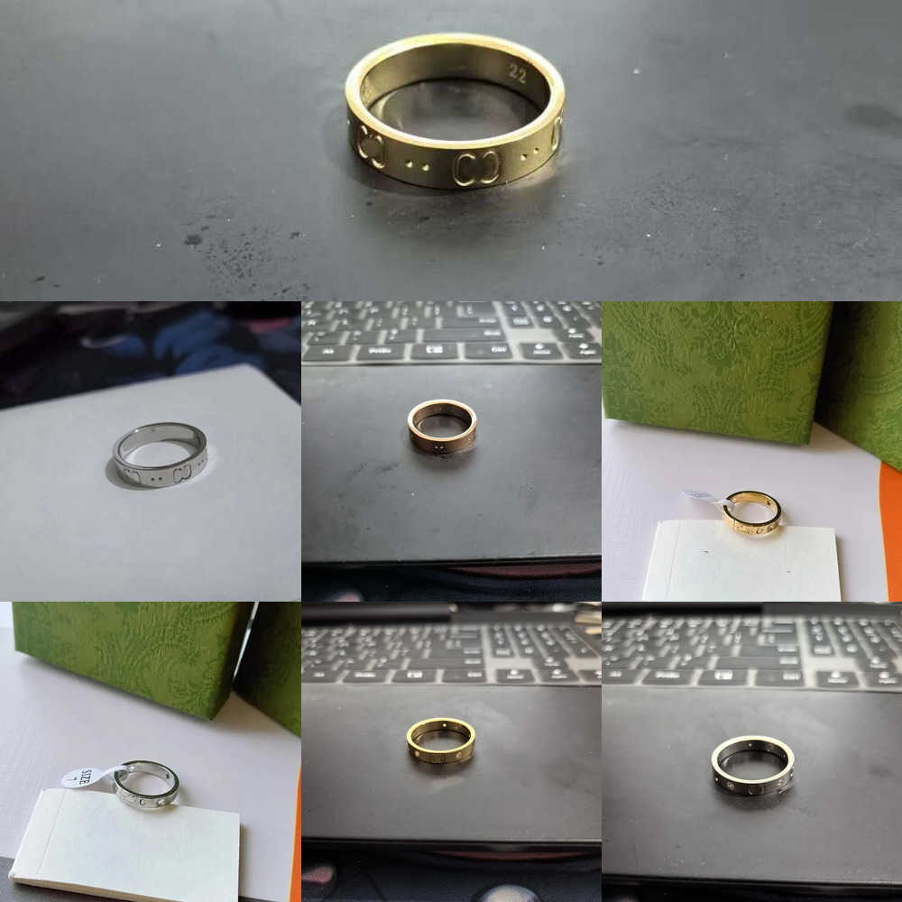 Luxury Nail Ring Men Ring Designer Ring Love Rings for Women Fashion Stainless Steel Engraved Letter Brand Jewelry Wedding Rings Size 5-11 4ZPO