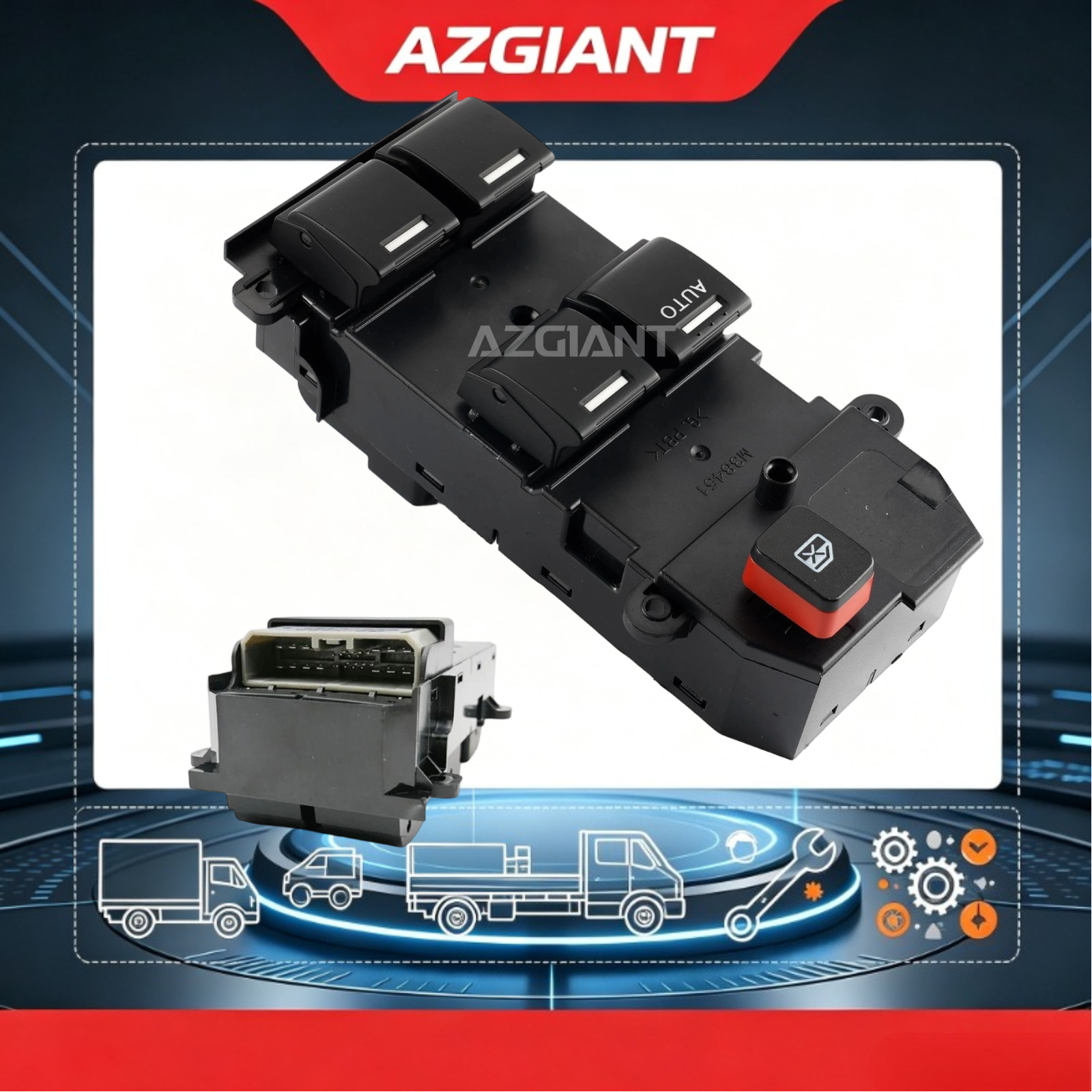 AZGIANT interrupteur principal de fenêtre électrique universel, régulateur de fenêtre, bouton de commande principal pour voiture pour Honda City