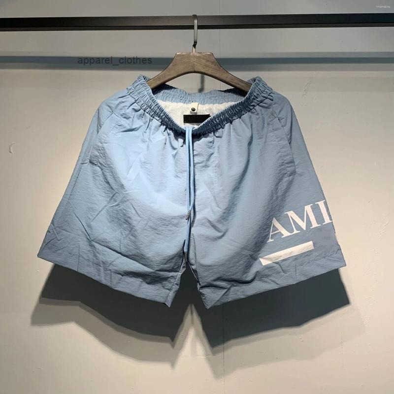 Mens Shorts 2026 Classic Letter Printed Beach Casual Pants Drawstring Summer And Womens Loose Speed Drying Straight