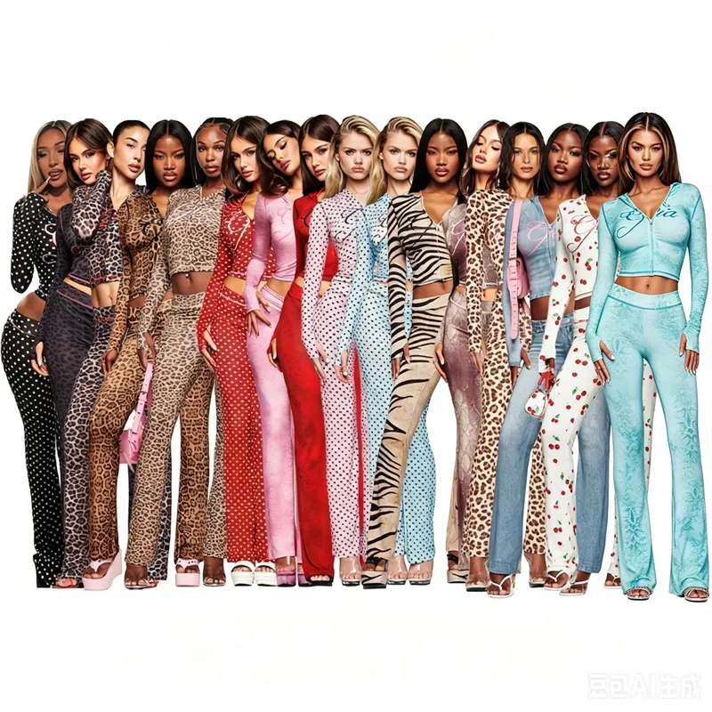 i am gia Womens Tracksuit Piece Set Designer Sports Suit For Women Flared Pants Zip up Long Sleeve High Quality Spring Top Low Waist Micro Social 22
