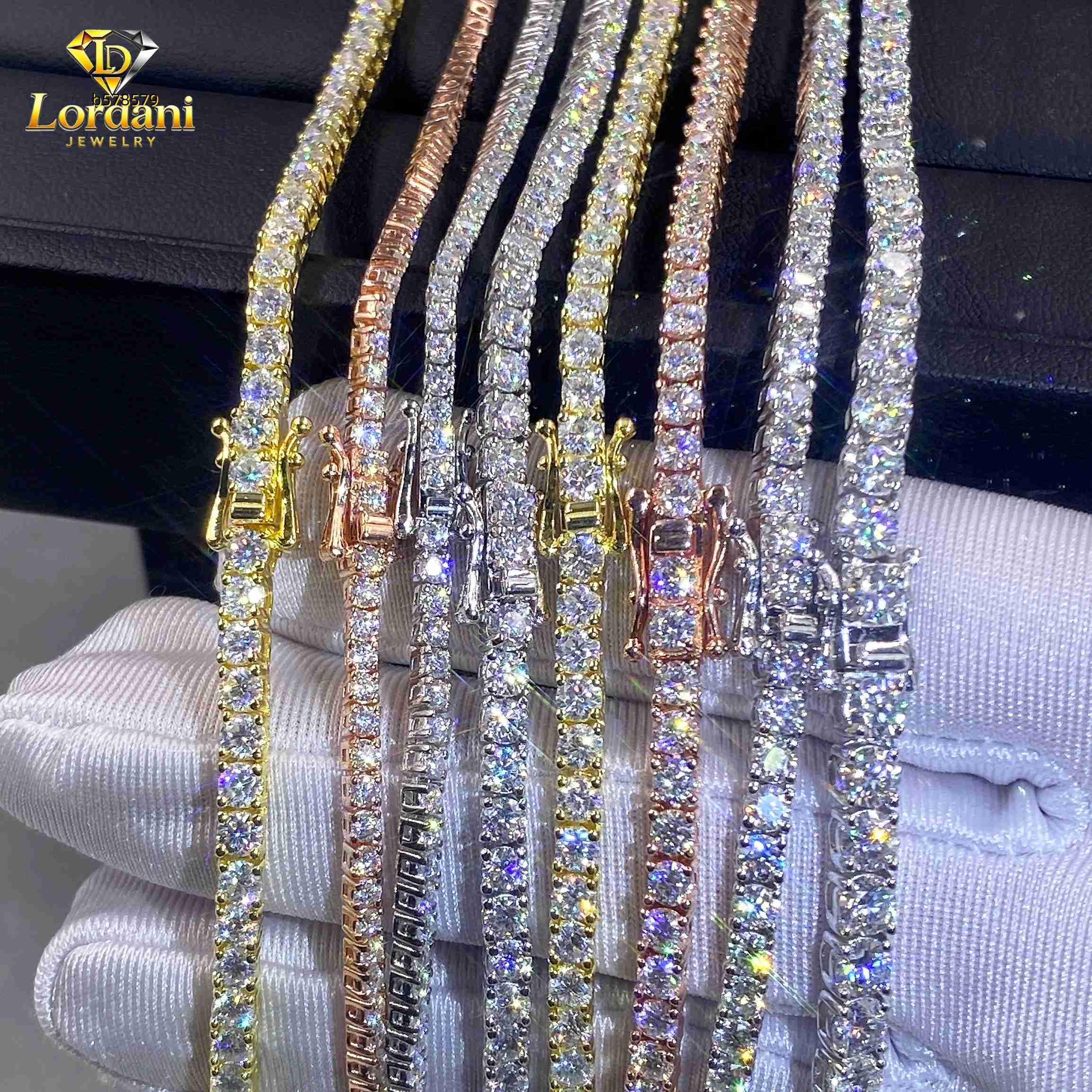 VVS1 Moissanite Tennis Bracelet 2-4MM 925 Silver Unisex Fit Diamond Tested Clarity Modern Classic Design