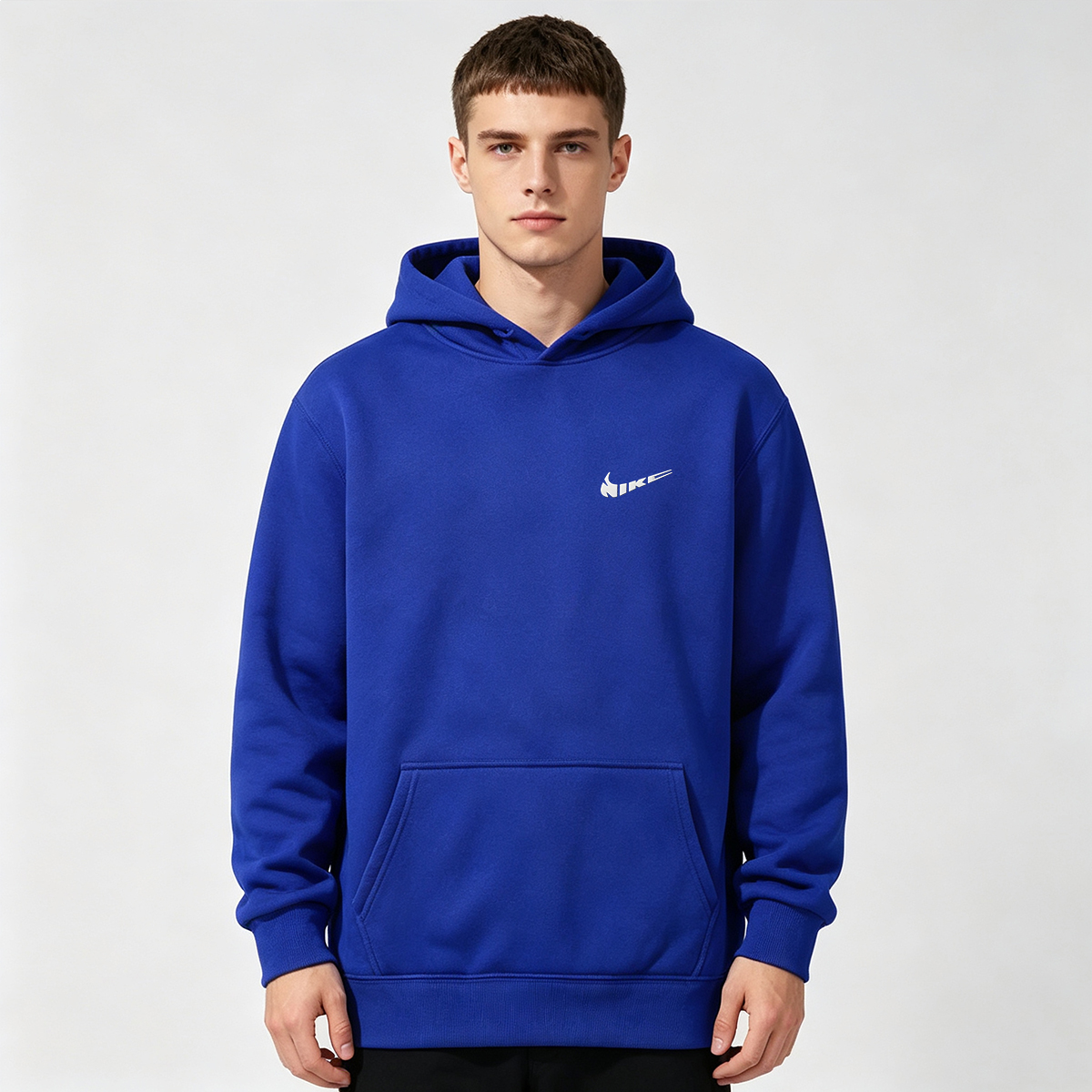 2026 trend mens casual hooded sweatshirt with drawstring comfortable long sleeved top suitable for autumn and winter 260722
