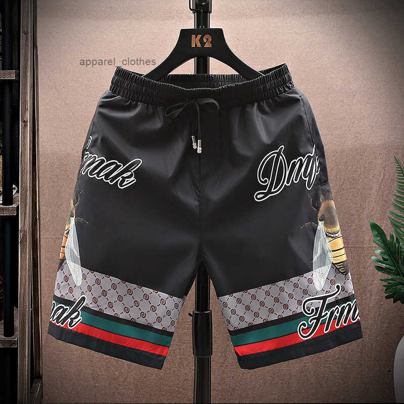 Designer Clothes New Summer Mens Shorts Trendy Ice Silk Casual Luxury Brand Five-Point Shorts Printed Loose Beach Shorts Trendy Brand