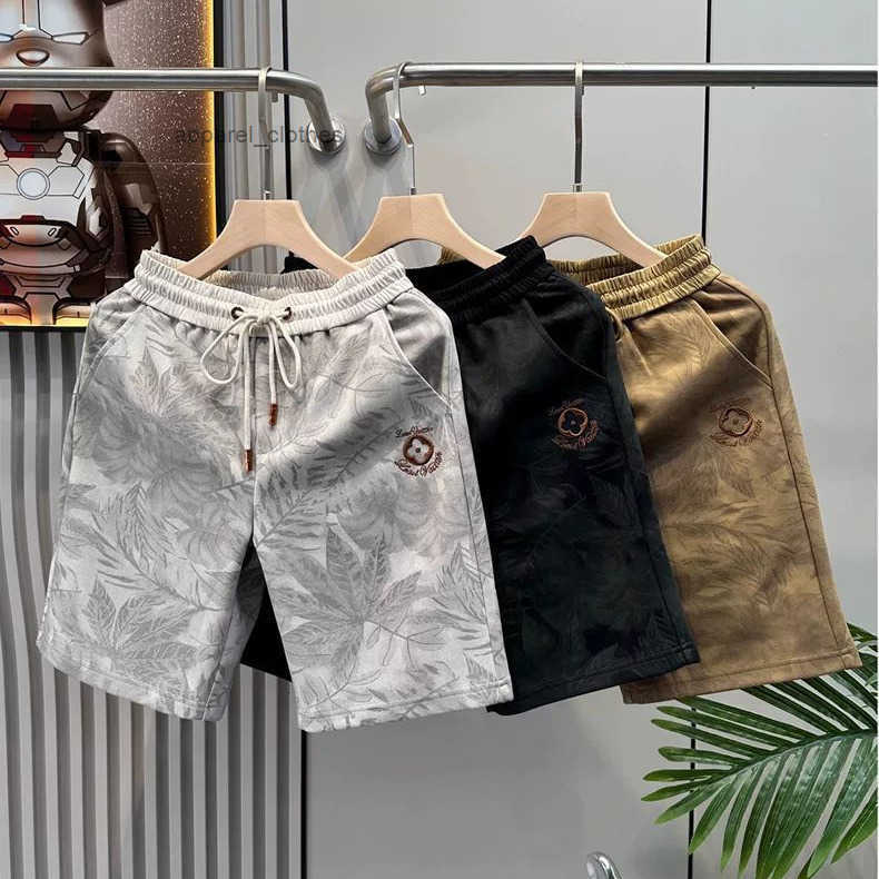 Luxury Brand Designer Clothes European High-End Fashion Heavy Embroidery Casual Sports Plus Size Mens Shorts Trendy Brand 2025 Summer New Five-Point