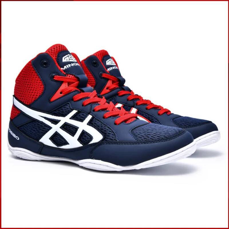 Brand MINGSIBO Pro Boxing Boots Competition Training Men's Women Wrestling Fighting Sanda Weightlifting Squat Shoes 26L0729