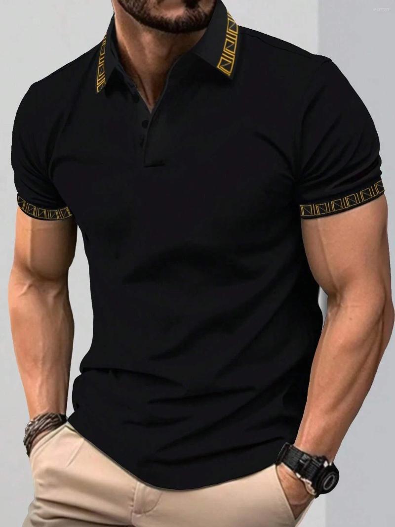 Men's Polos 2026 Summer Polo Shirt - 3D Simple Design Pattern Printed Fashion Street Style Comfortable And Soft
