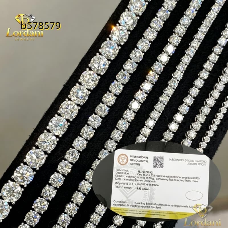 Luxury Hip Hop 925 Sterling Silver Lab Diamond Tennis Chain 2mm 3mm Round Diamond Tennis Bracelet Minimalist Jewelry for Women