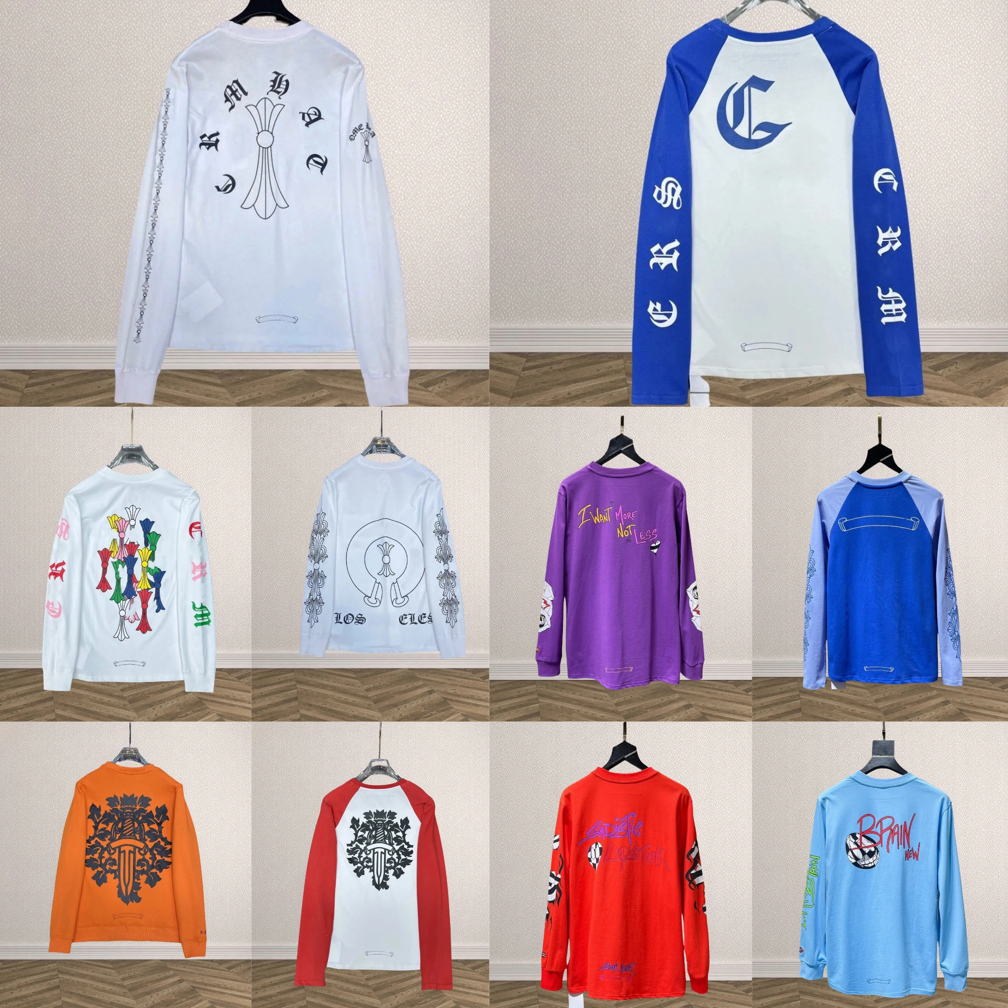 Designer Men T-shirt high quality T Graphic Street Tshirts Cotton chrome hoodie designer style men ch Tshirt washed trendy street wear