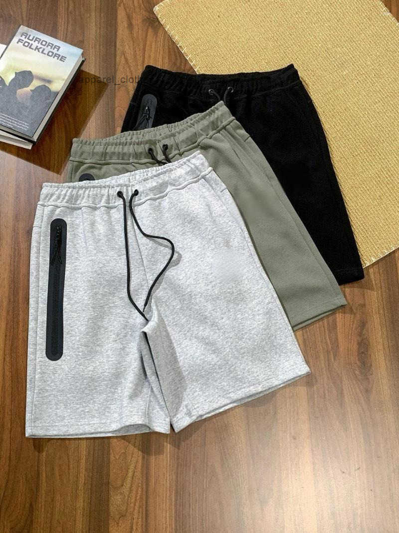 Mens Shorts Cross-Border Knitted Tech Fleece Side-Glued Large Flap Pocket Pants Sports 172