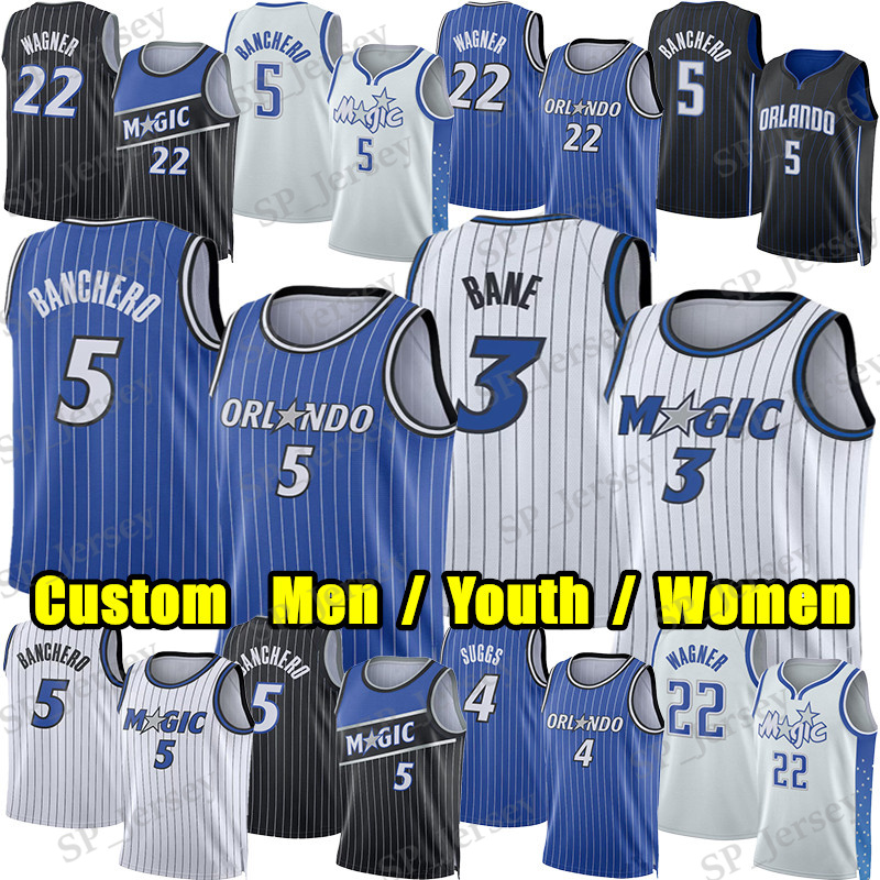 Custom Magics jersey Orlando Basketball Jersey Paolo Banchero Desmond Bane Franz Wagner Suggs Nikola Vucevic Tracy McGrady Penny Hardaway Any Name N