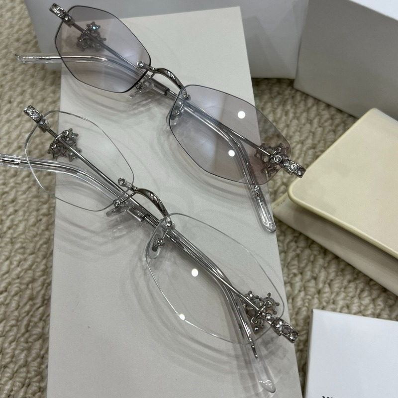 new Korean GM jewelry Glasses Frame optics Men Brand Designer polygon Rimless Eyeglasses Frameless Anti-Slip diamond Eyewear myopia progressive G