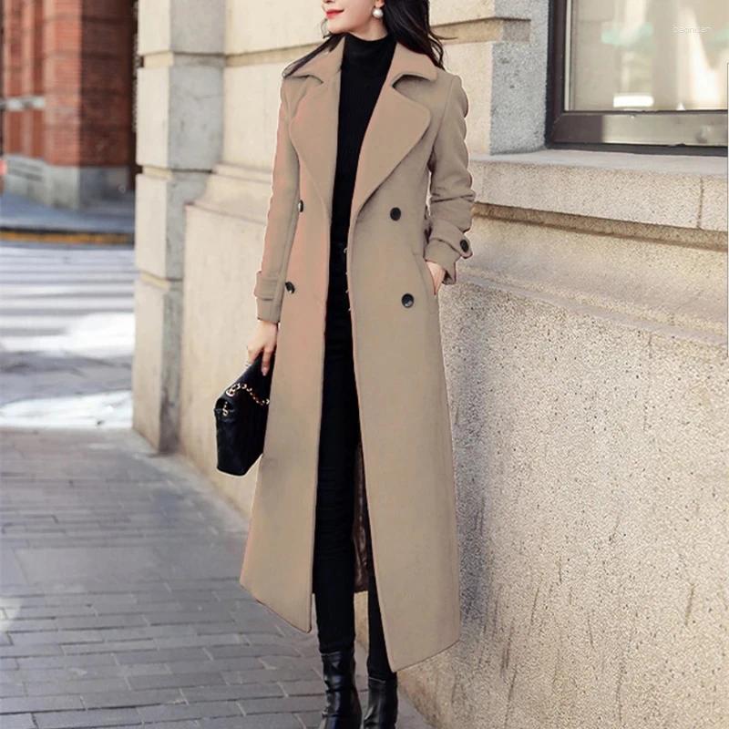 Women's Wool 2026 Coat Winter Korean Fashion Long Coated Thickened Woolen For Women Black Harajuku 40