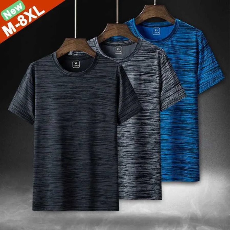 Multi-Piece Outdoor Tee Matching Kits Hot Sale 6Xl 7Xl 8Xl Plus Size T Shirts Men Summer Clothing Tshirt Male Tee Shirt Trip Hiking UPF50+ UV shield