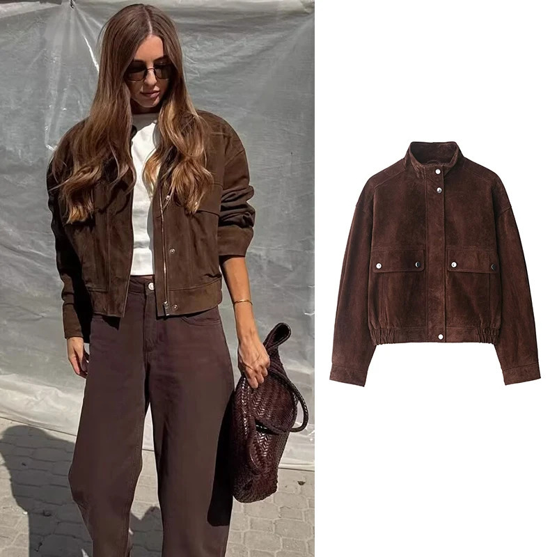 Womens Autumn Jackets Fashion Big Pocket Elegant Womens Slim Warm Jackets Autumn Street Chic Young Student Coats 260728BJ