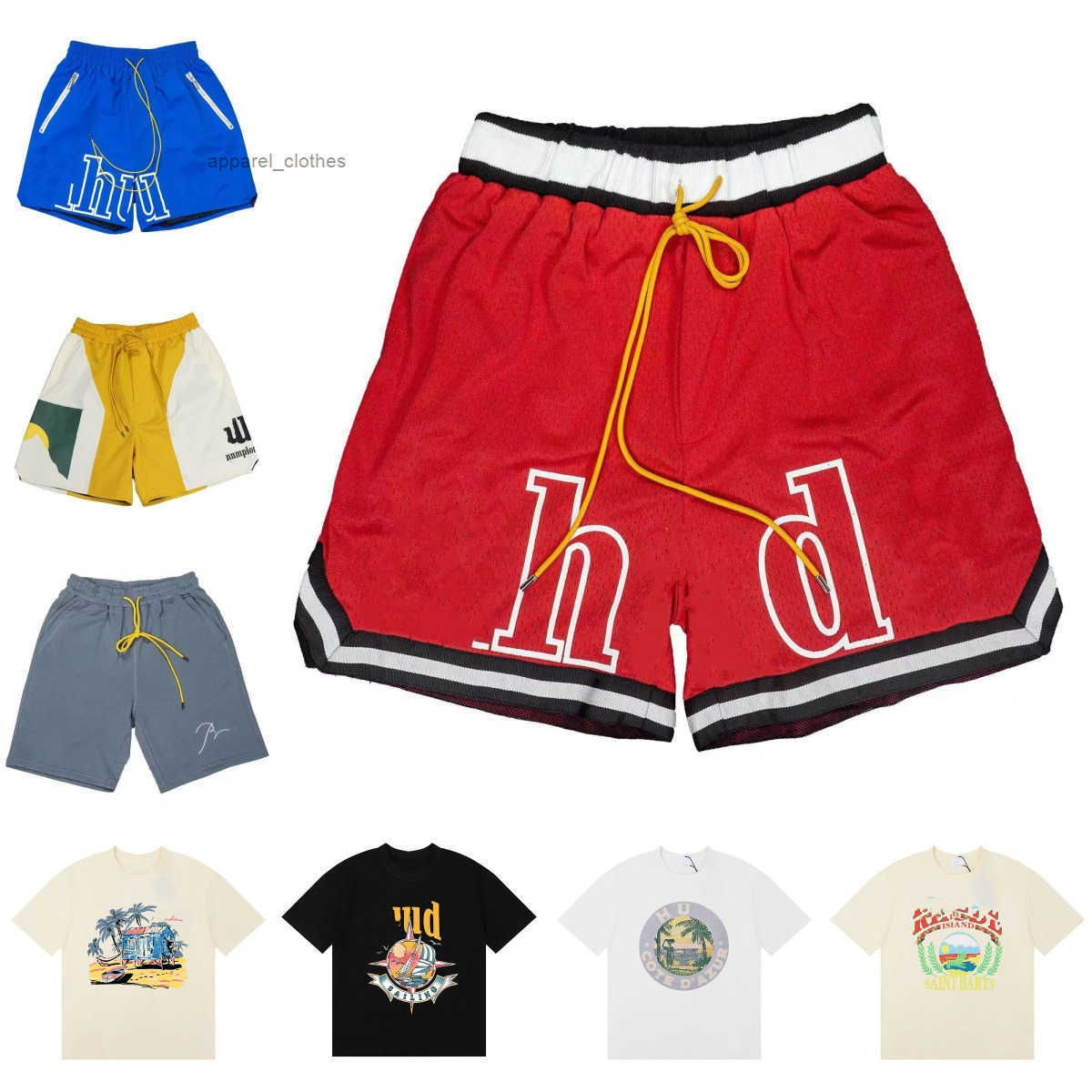 Rhudly short designer mens shorts hight quality letter print loose fit sweats soft fabric basketball beach short fashion daily wear 5A