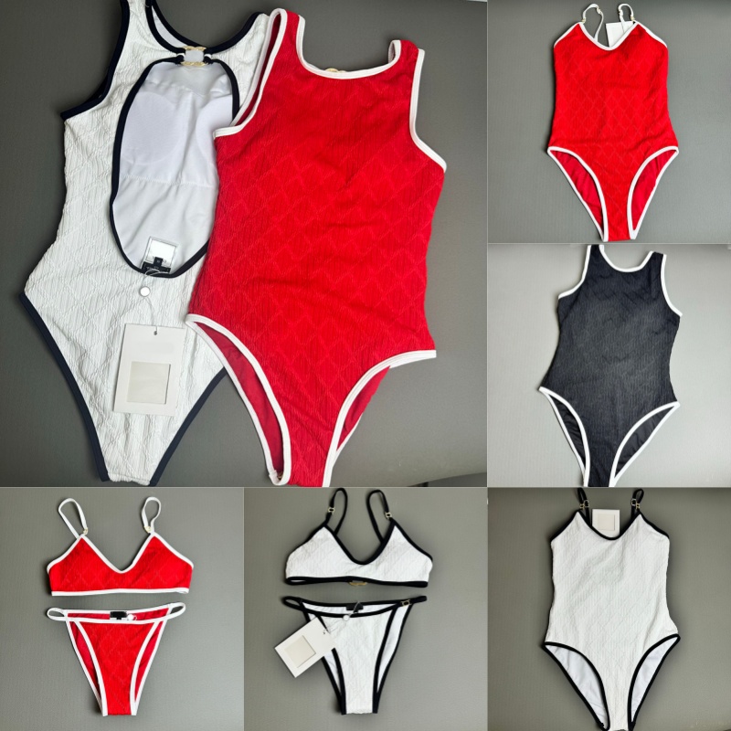 Designer Checkered Swimsuits Women Sexy Open Back Bikinis Swimwear Summer Beach Vacation Bra Brief bikini Set Charming Bathing Suit
