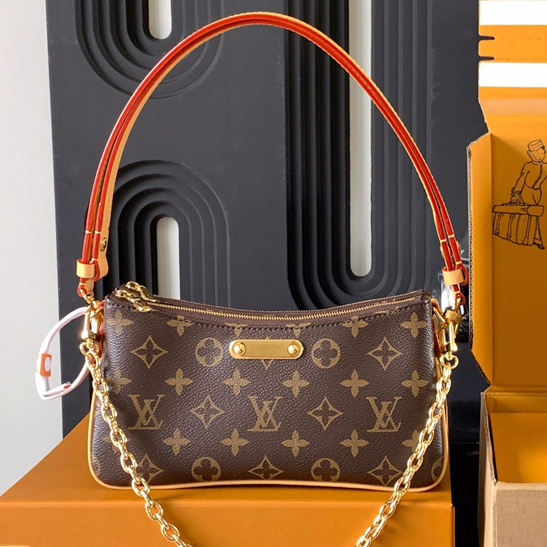 Designer Bags Retro Style Women Shoulder Bags Casual Shopping Bags Chain-Handle Handbags Half-Moon Bags Leather Handbags Checkered Bags