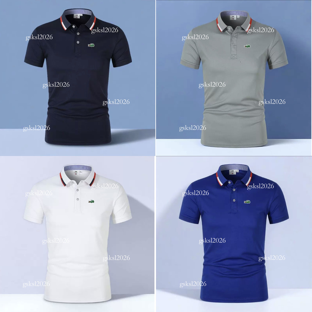 Laacostes Tshirt Designer Summer New Short Sleeve Polo Sport Shirt Casual Breathable Turn Down Collar Fashion Mens Laco Shirts Trendy Comfortable Cl