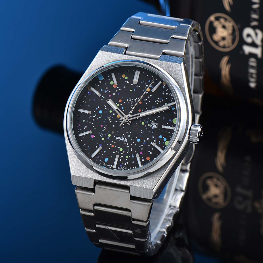 Fashion 1853 PRX Quartz Wrist Watches bell wristwatches High Quality Luxury Brand Chronograph Clock stainless steel Belt #533