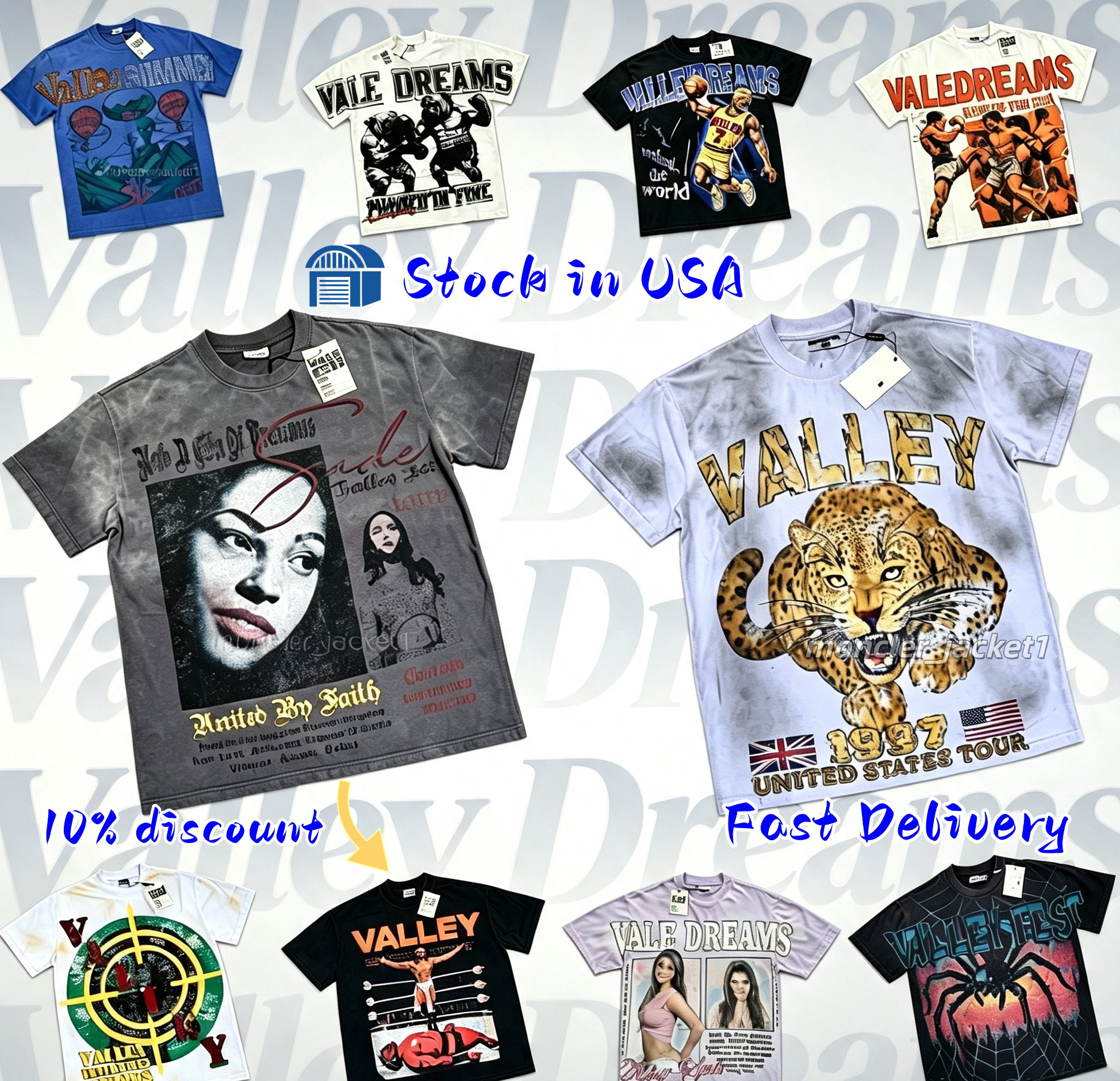 5A Valleyy Dream Shirt Designer high Quality Tee Shirt Fashion Mens t shirt Printed Graphic tee Summer Mens Womens Short Sleeve chest letter shirt