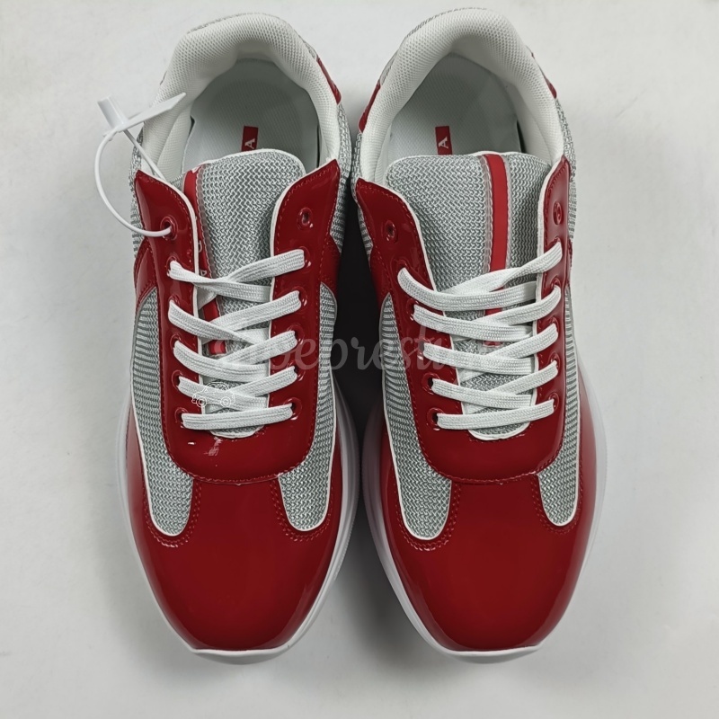 Baskets de luxe de haute qualité faites à la main en cuir verni et maille respirante, chaussures de course décontractées pour hommes, chaussures