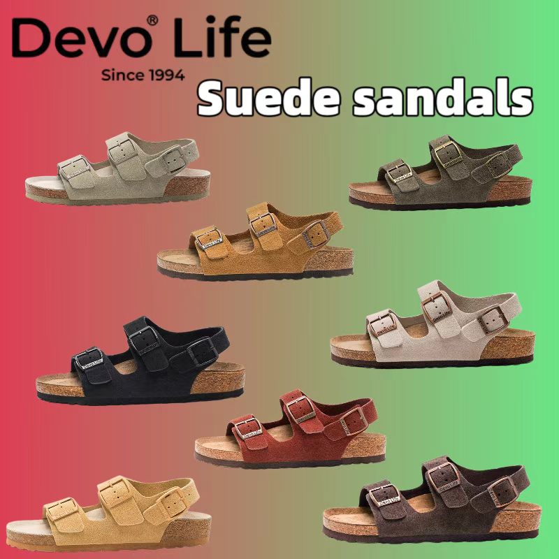 Élégantes sandales en cuir suédé antidérapantes avec sandales élégantes de la marque Touch Devo Life