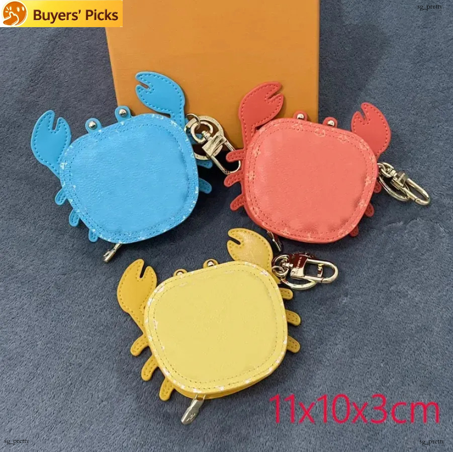 Hight Quality genuine leather Mini Tortoise bag Letter Keychain Wallet Keyring Designer Crab Purse Pendant Waist Turtle Coin Holder Keychains Bag