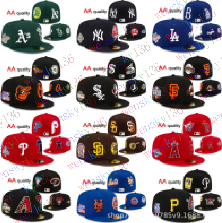 2026 New Model Foreign Trade Direct Sales NY American Baseball League Flat Brim Cap LA Embroidered Closed Cap Sun Hat