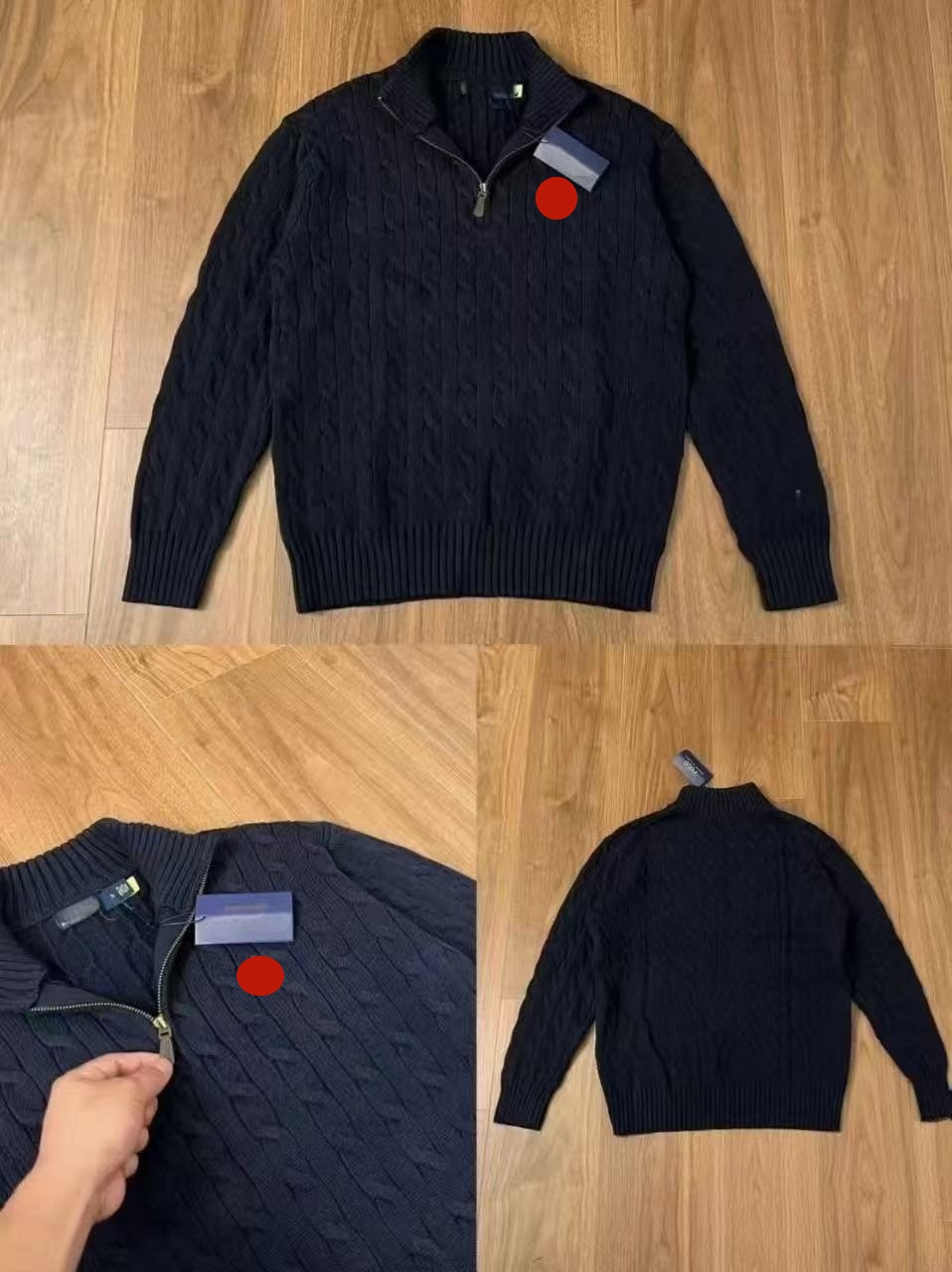 Men's Polo Sweaters Half zip up Men women knitted sweater pull Designer Cotton Embroidery coat Design Casual jumpers Fashion Pullover Polo S