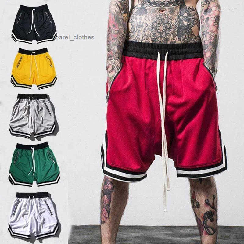 Mens Shorts Basketball Quick Dry Mesh Gym Fitness Male Sport Short Pants With Zipper Pockets Summer Multi-color S-5XL